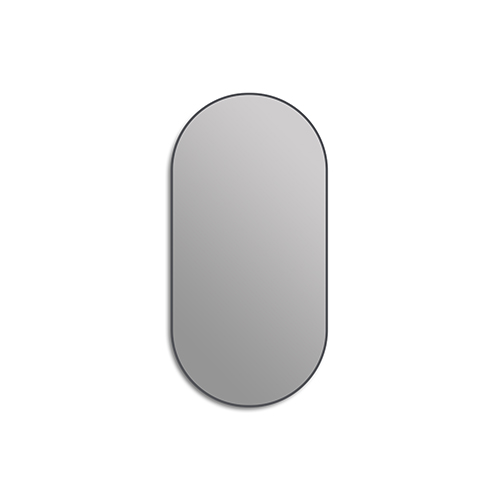 Capsule Bathroom Mirror in Grey Frame