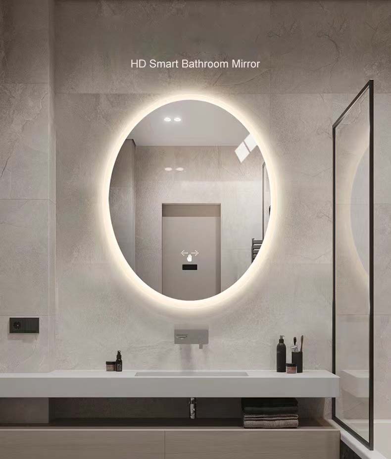 HD Smart LED oval Bathroom Mirror