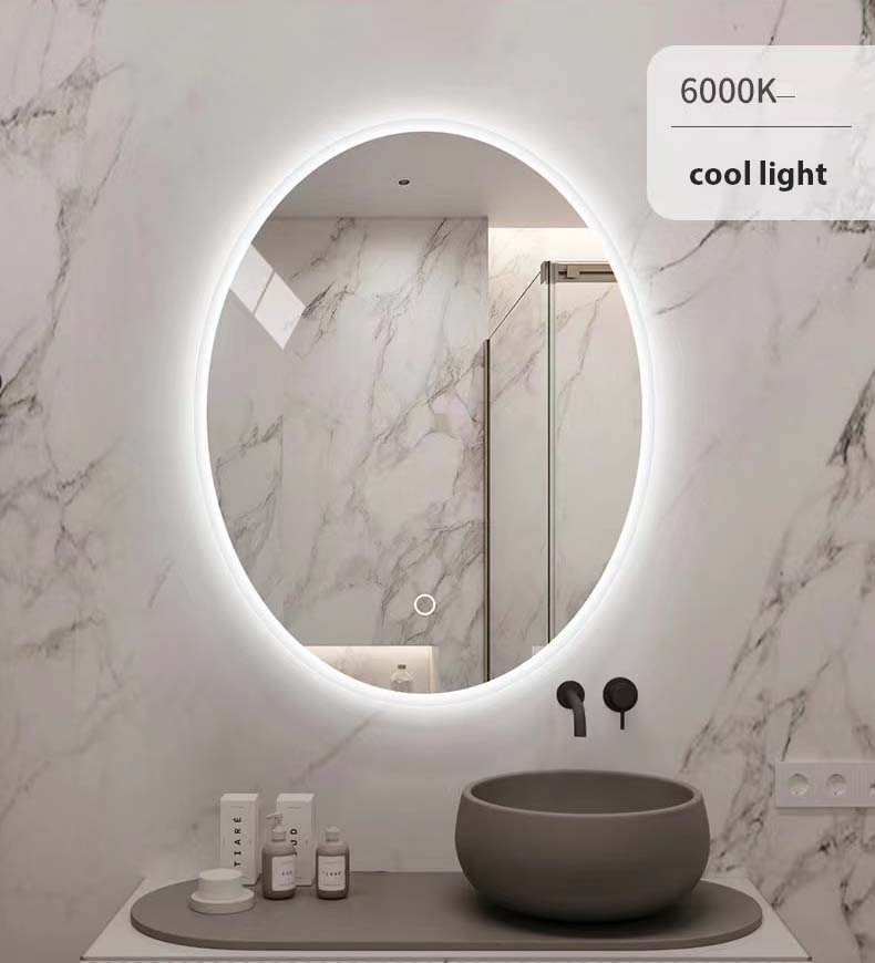 Backlit Oval Bathroom Mirror
