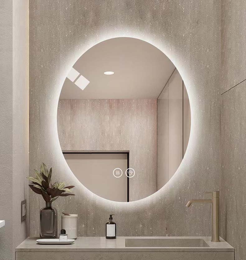 Oval Fog Free Frameless Bathroom Vanity Mirror
