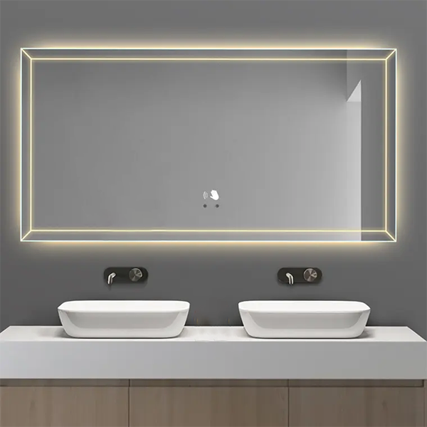 Rectangular Frameless Special-frosted LED Bathroom Mirror