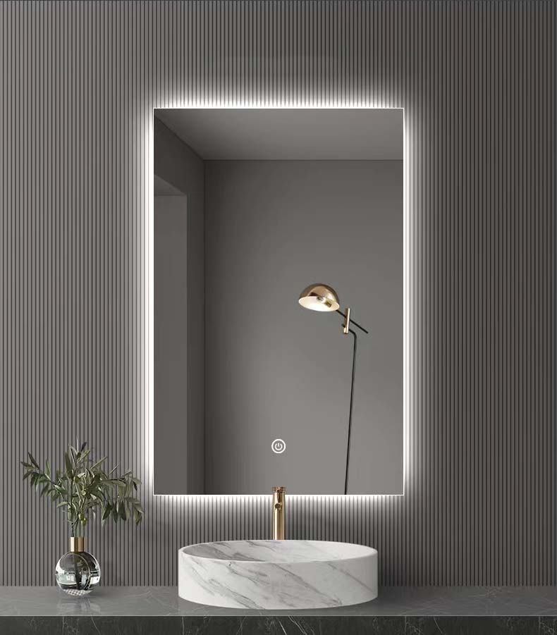 rectangle bathroom mirror with intergrated light