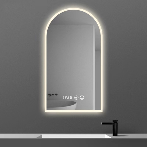 arched led bathroom mirror