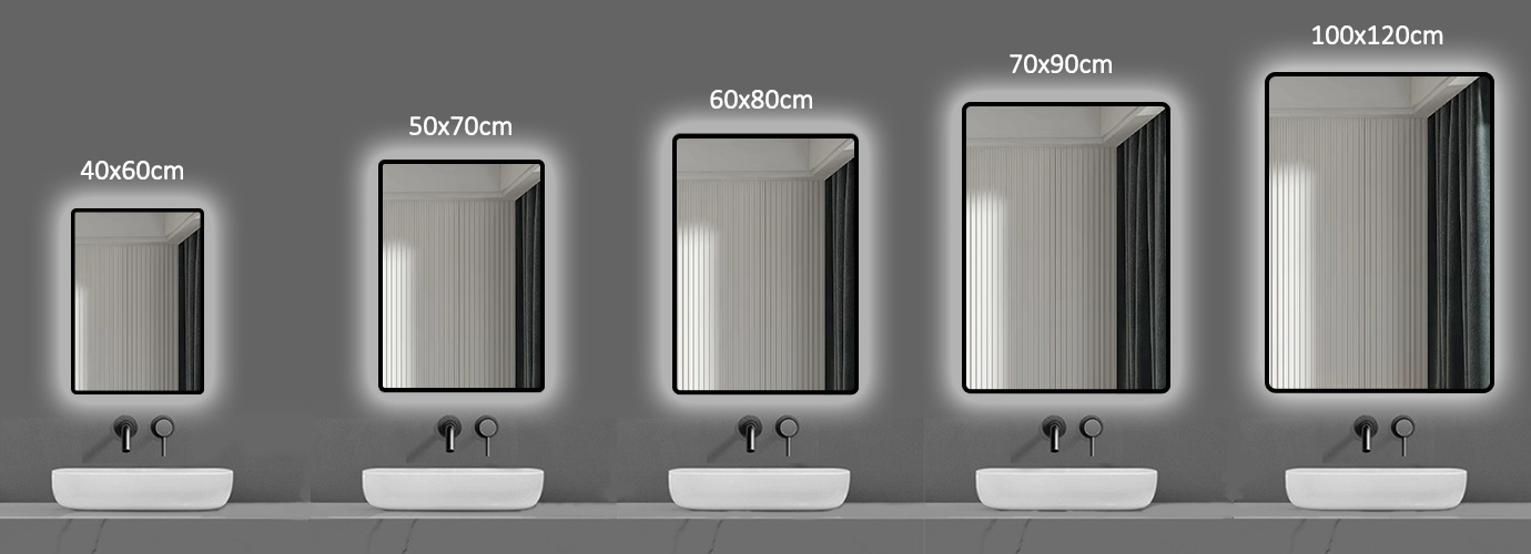 bathroom mirror size guide